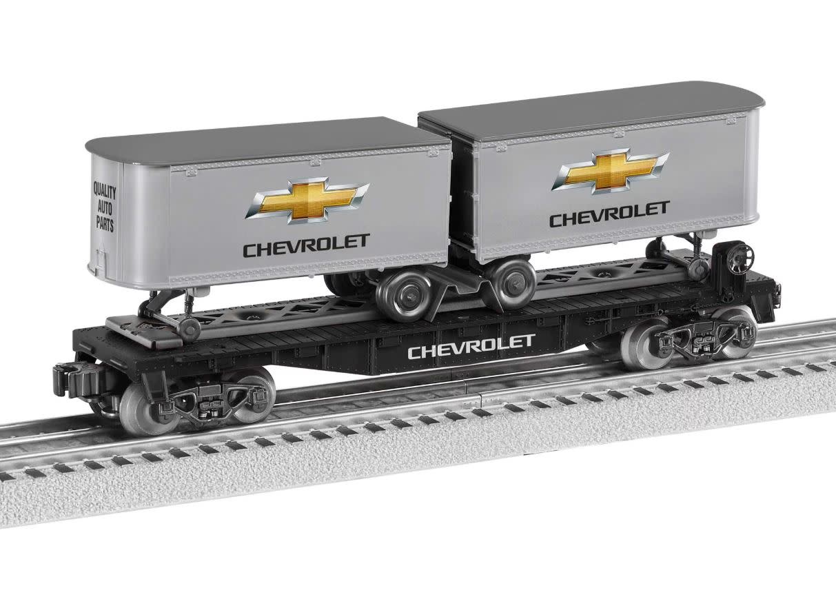 2228450 O Chevy Flatcar w Piggyback Trailers