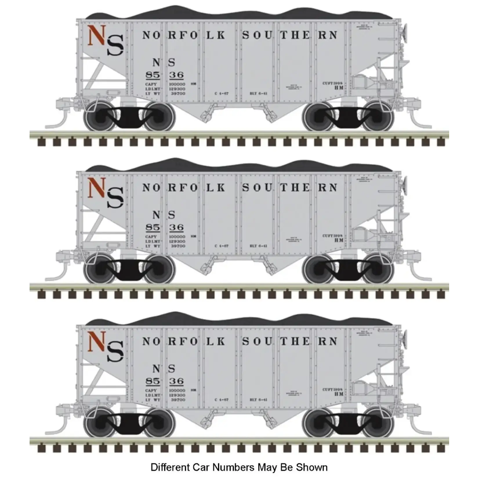 Atlas 50007219 N 55 Ton Coal Hopper NS 3pk
