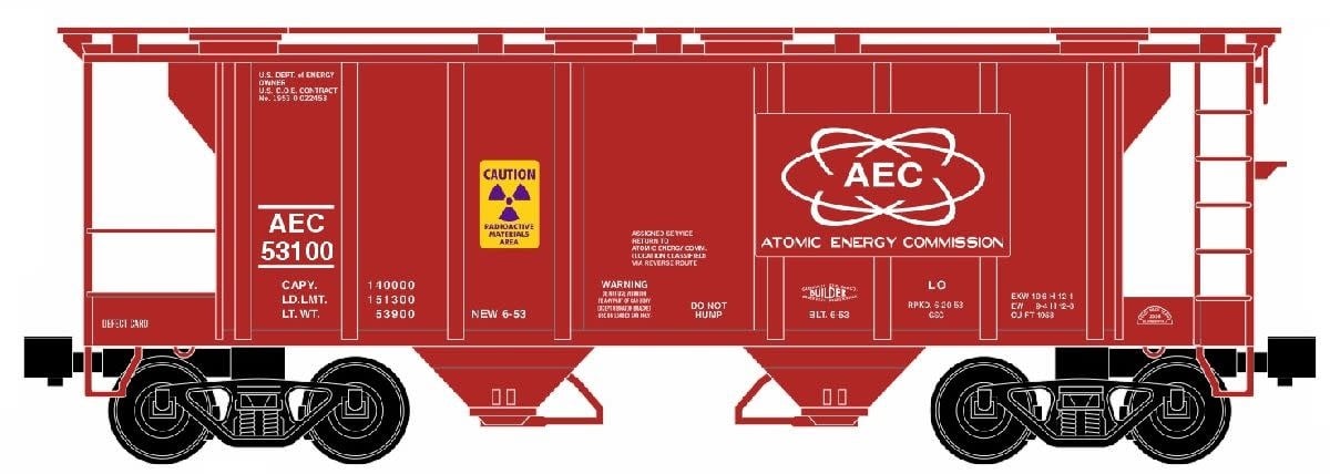 86309 O 2 Bay Covered Hopper Atomic