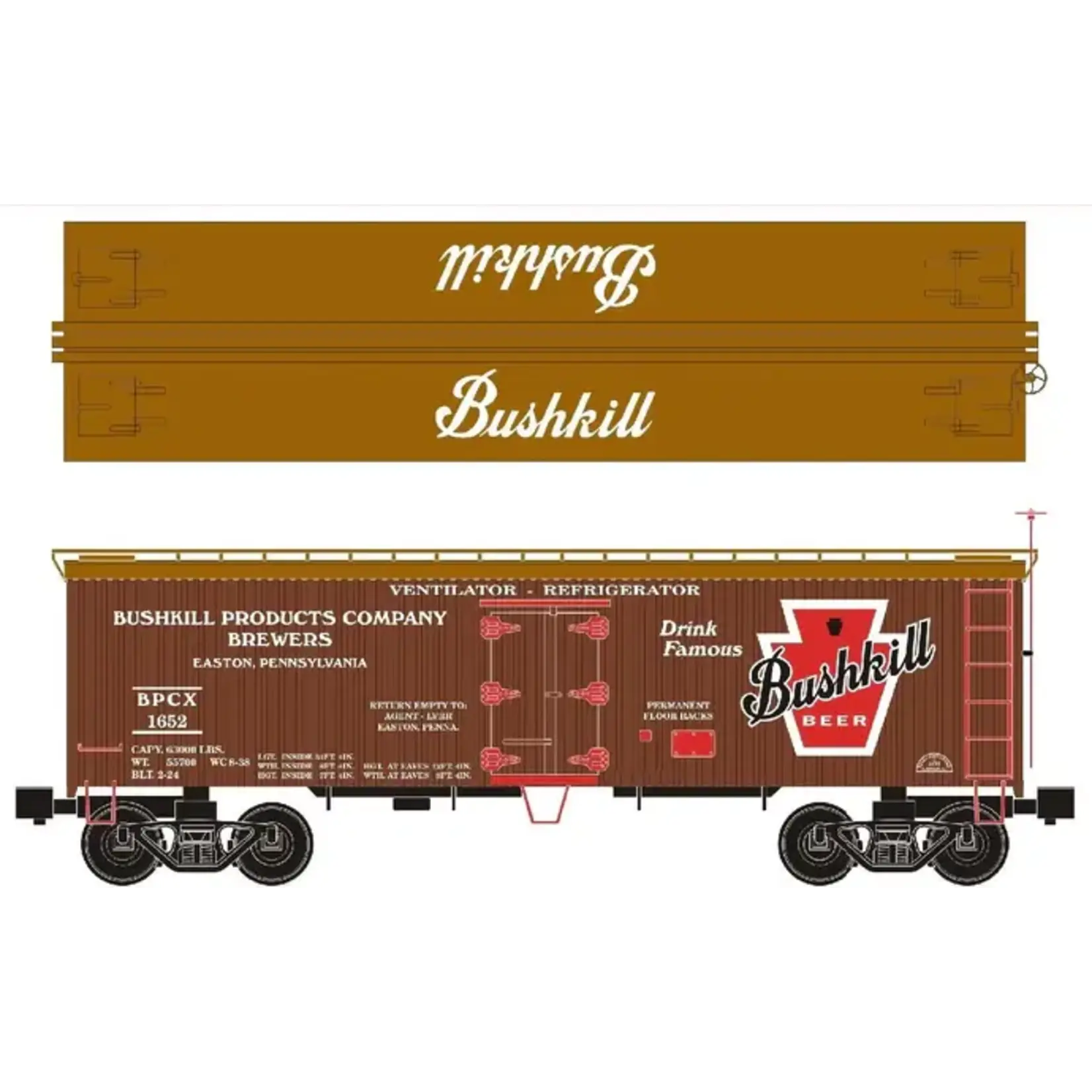Ready Made Trains 8619994 O Woodside Reefer Bushkill Beer