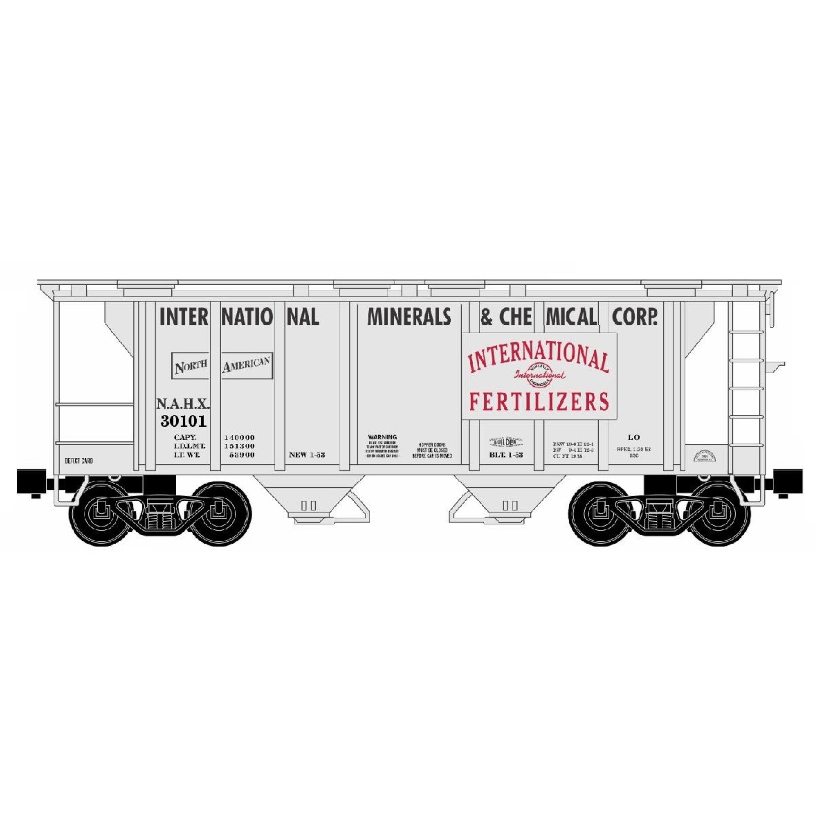 Ready Made Trains 86399102 O 2 Bay Covered Hopper International Minerals