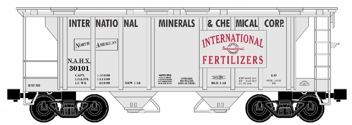 86399102 O 2 Bay Covered Hopper International Minerals