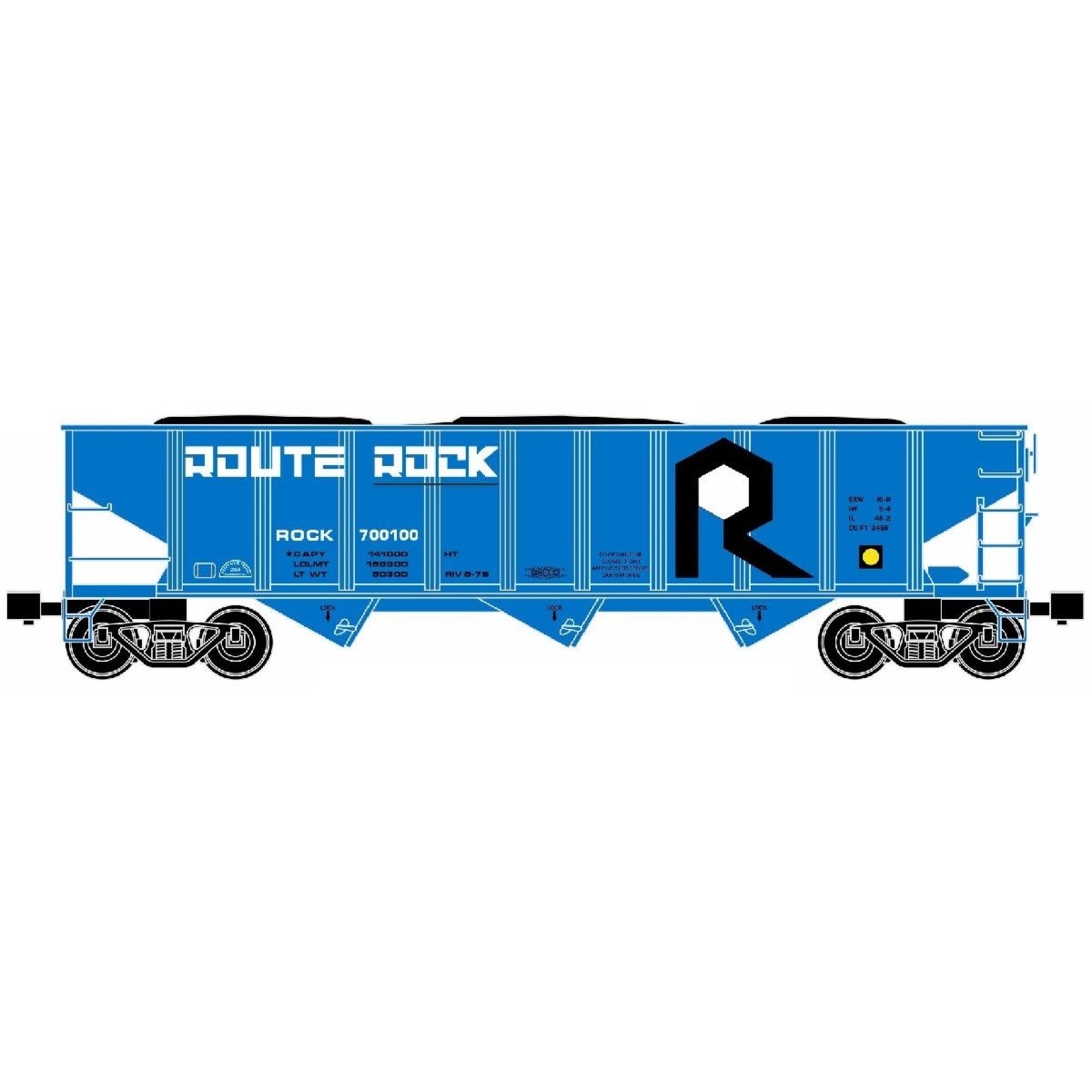 Ready Made Trains 66240 O 3 Bay Hopper RI