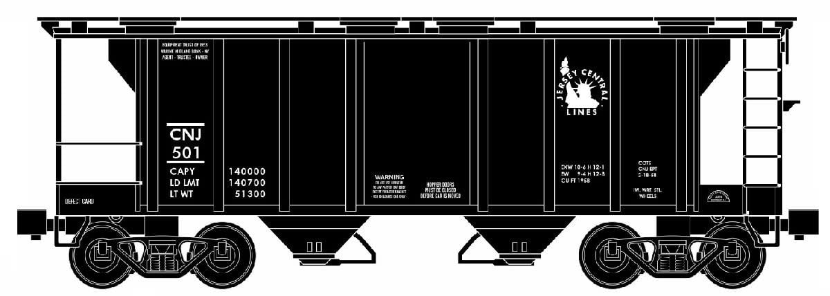 86326 O 2 Bay Covered Hopper CNJ