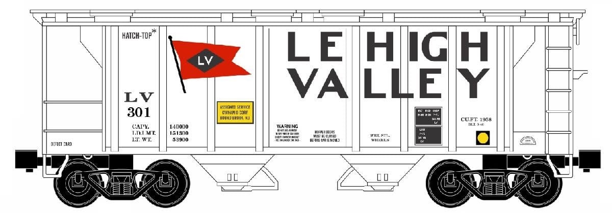 86338 O 2 Bay Covered Hopper LV
