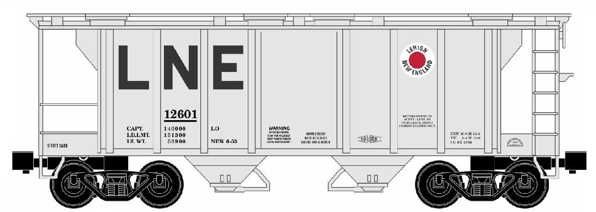 86379 O 2 Bay Covered Hopper LNE