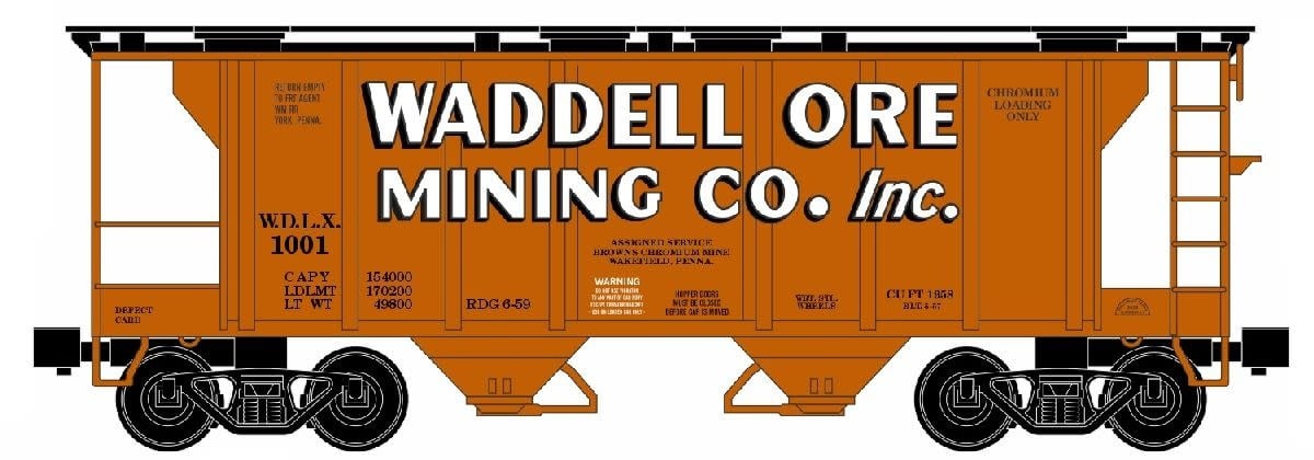 86386 O 2 Bay Covered Hopper Waddell