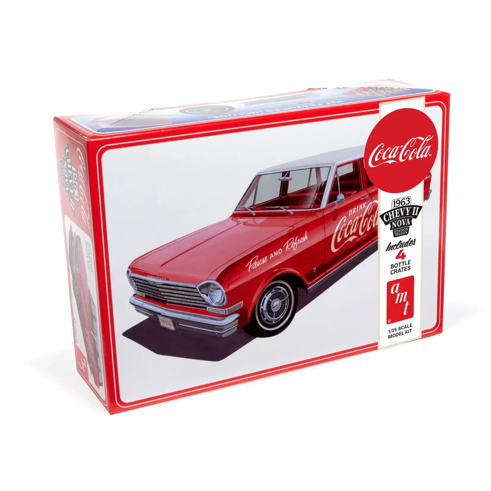 AMT 1353 1/25 1963 Chevy 2 Nova Wagon w/Crates Coke