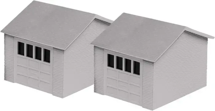 2067100 HO Detached Garages - 2 Pack Kit