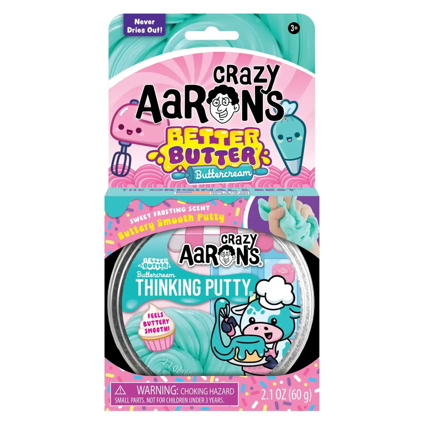 Crazy Aarons BD020 Thinking Putty Better Butter Buttercream 4" Tin