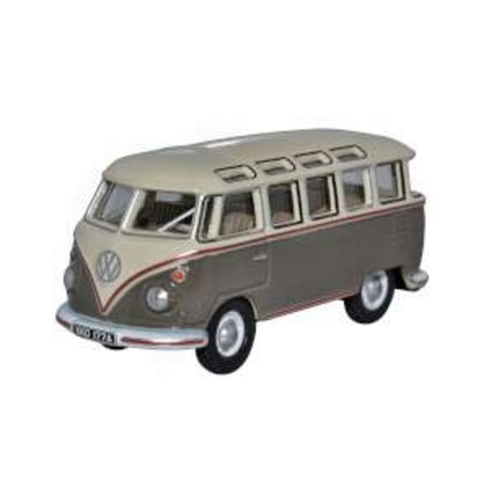 Oxford Diecast NVWS009 N Volkswagen T1 Samba Bus - Grey / Pearl White