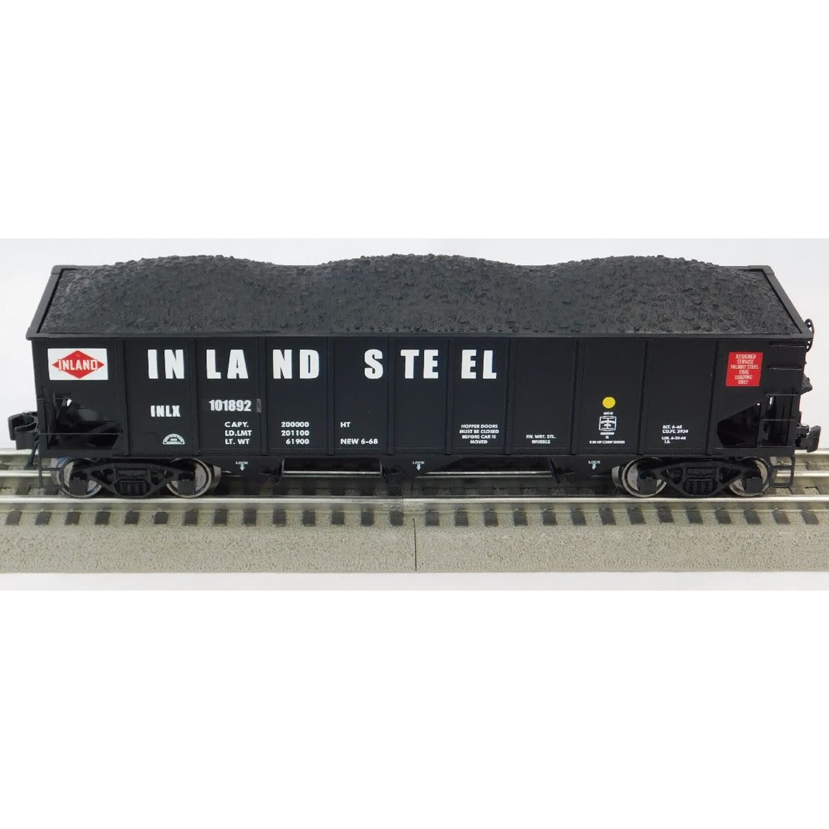 Ready Made Trains 66299183 O 3 Bay Hopper INLAND STEEL