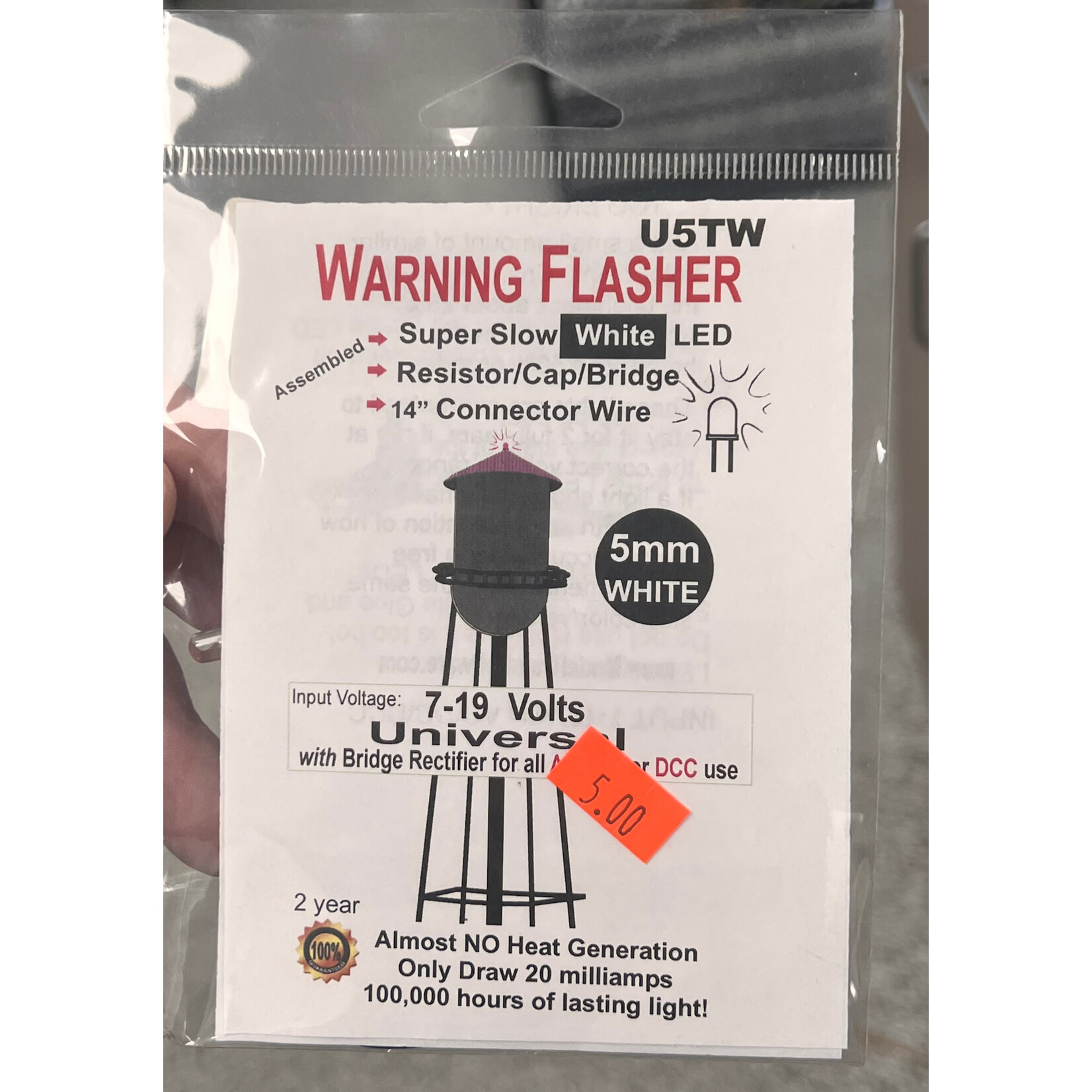 Evan Designs U5TW 5mm White 7-19V