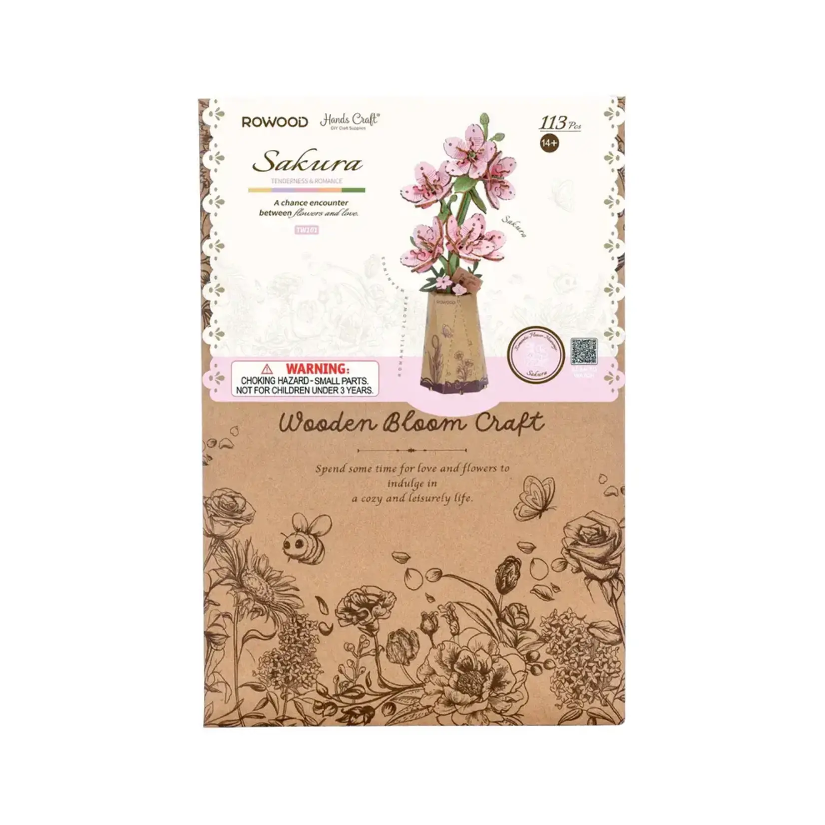 Hands Craft Sakura Wooden Flower Puzzle