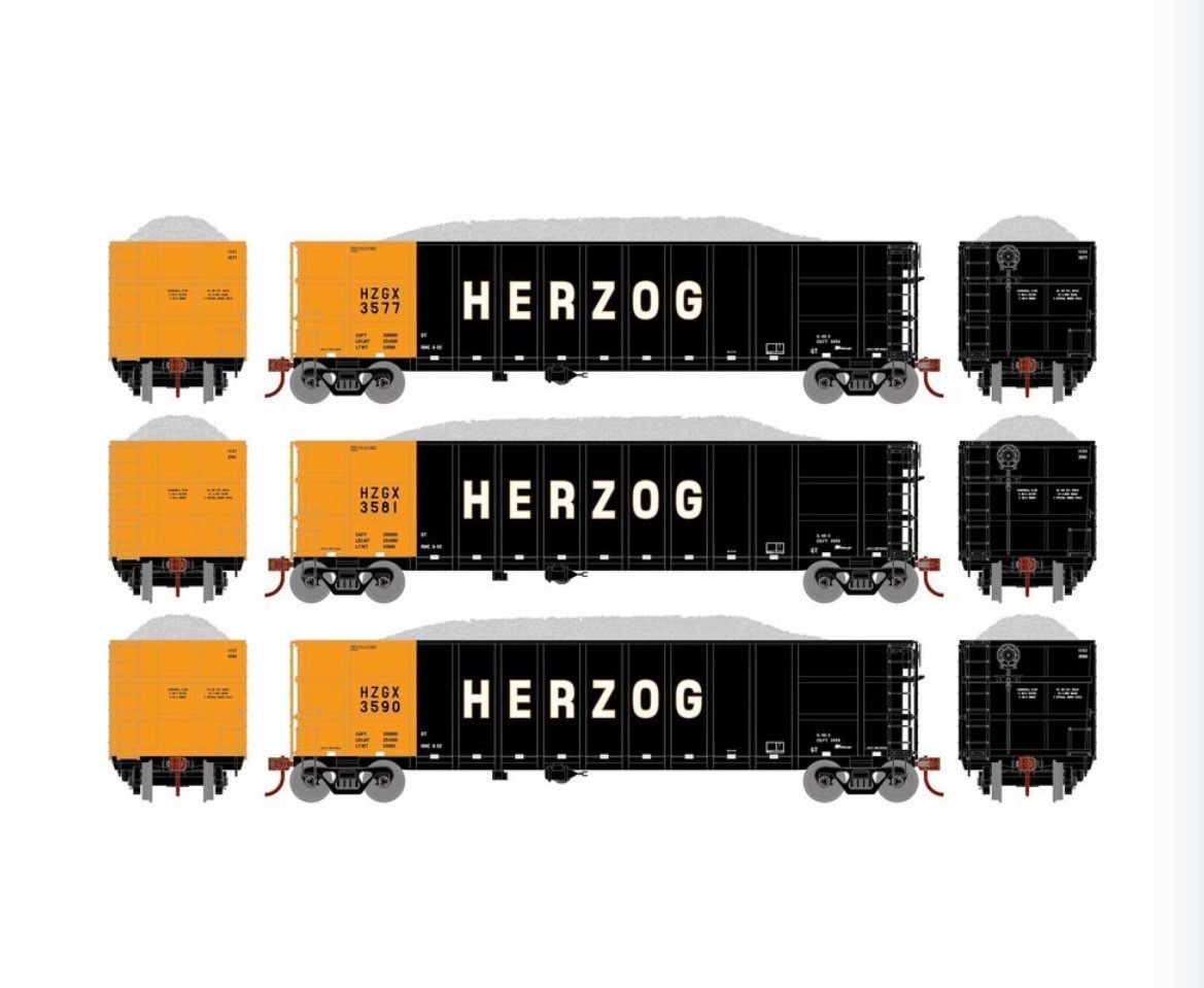 7669 HO Thrall High Side Gondola w/Load HZGX #2 (3)
