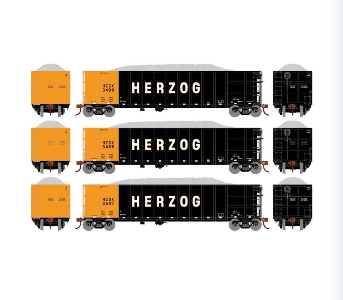 7670 HO Thrall High Side Gondola w/Load HZGX #3 (3)