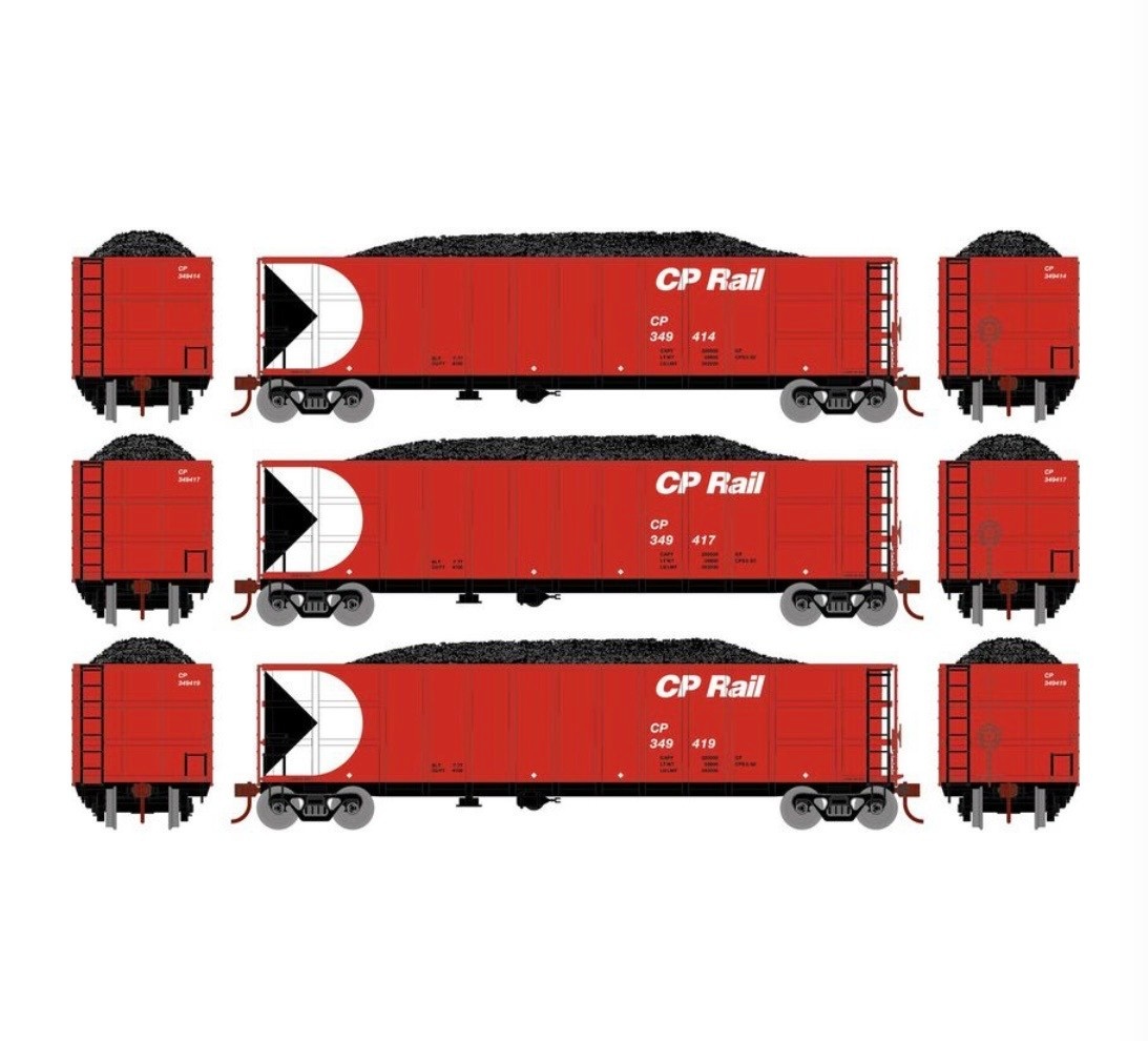 7672 HO Thrall High Side Gondola w/Load CPR #2 (3)