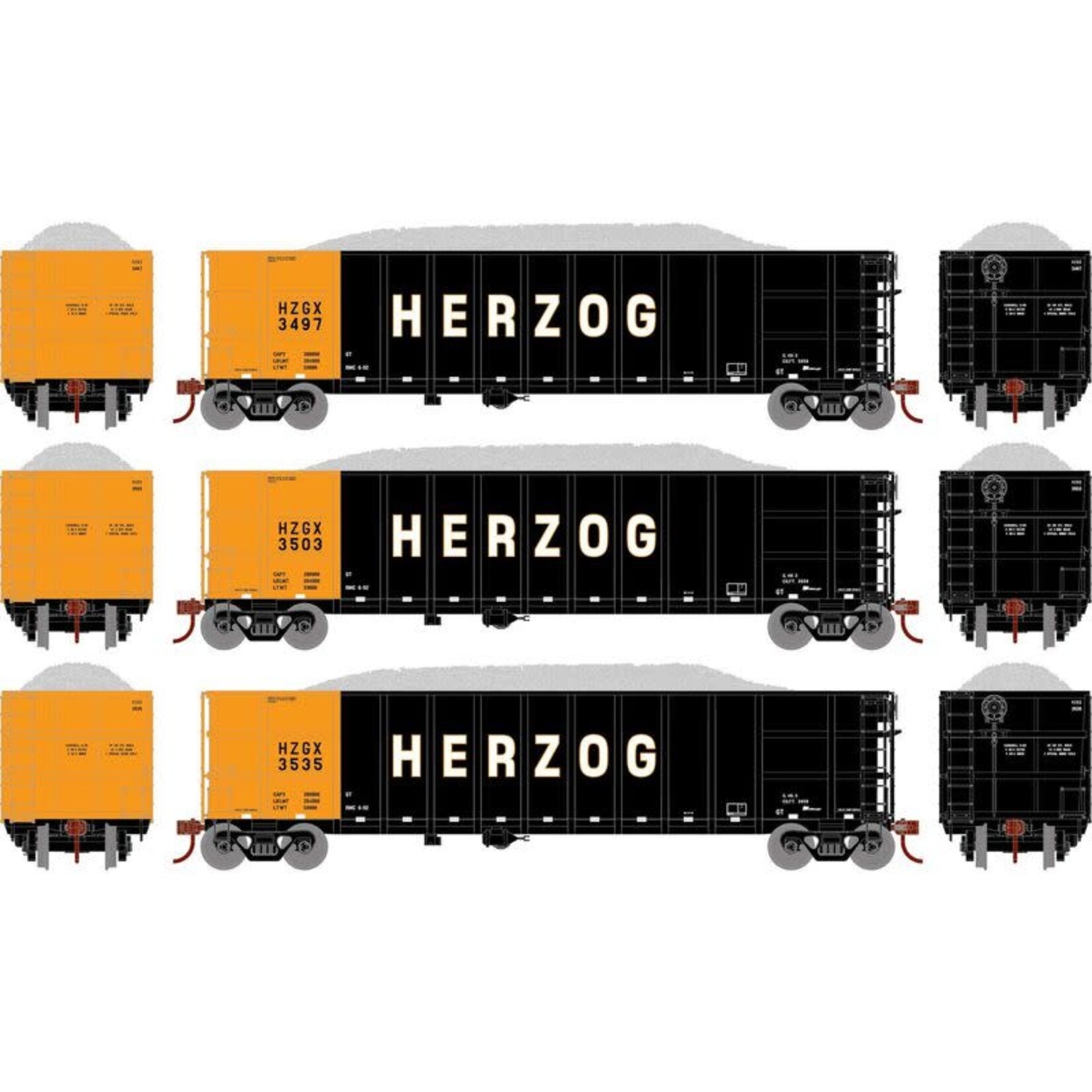 Athearn 7668 HO Thrall High Side Gondola w/Load HZGX #1 (3)