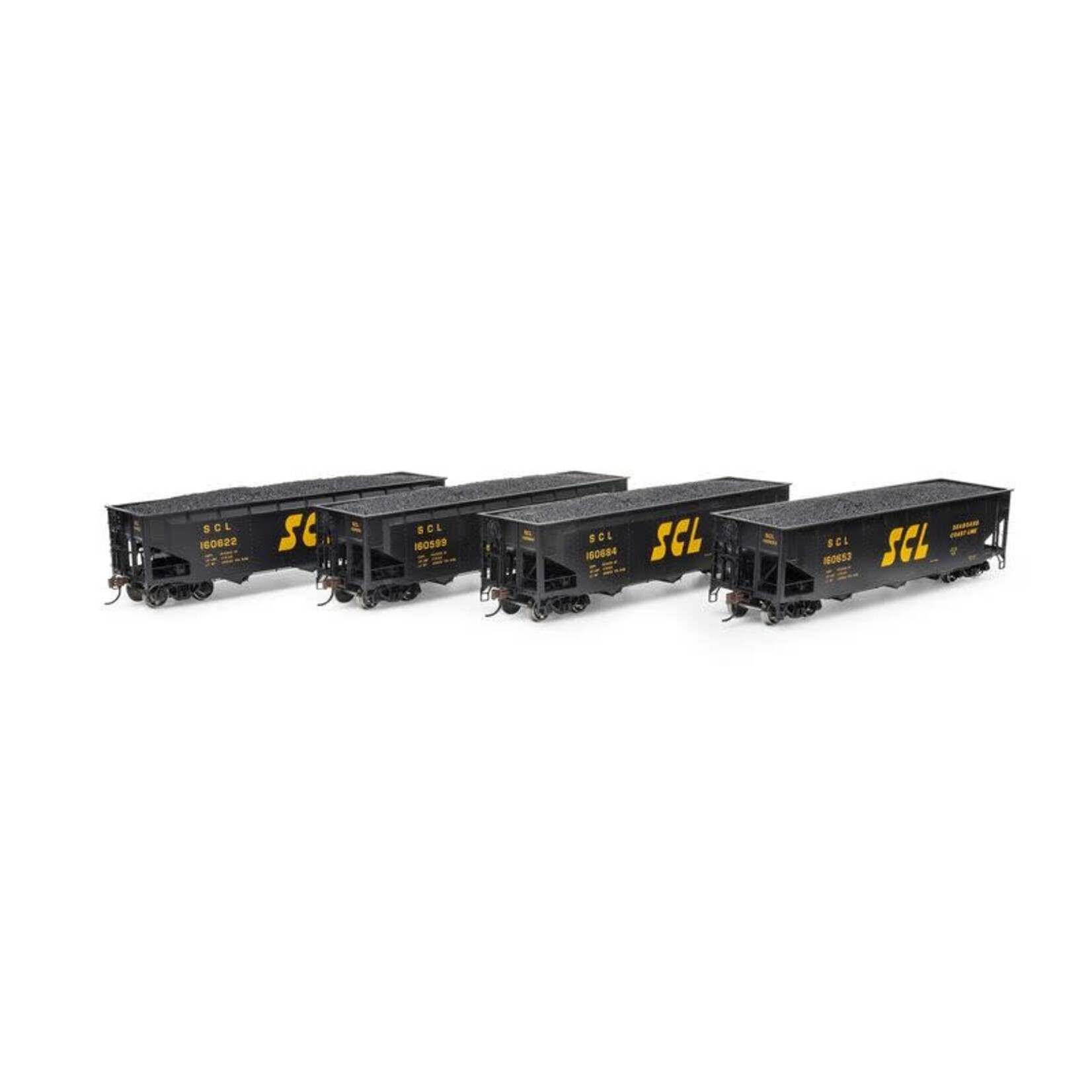 Athearn 33090 HO 40' Offset Coal Hopper w/Load SCL #1 (4)