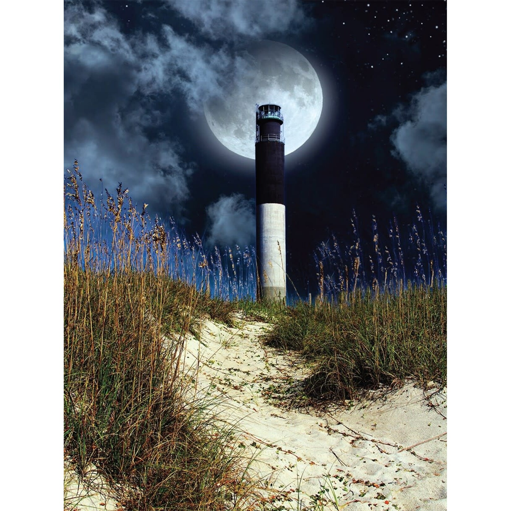 Heritage Puzzle 40807 Moon Over Oak Island 550 Piece Puzzle