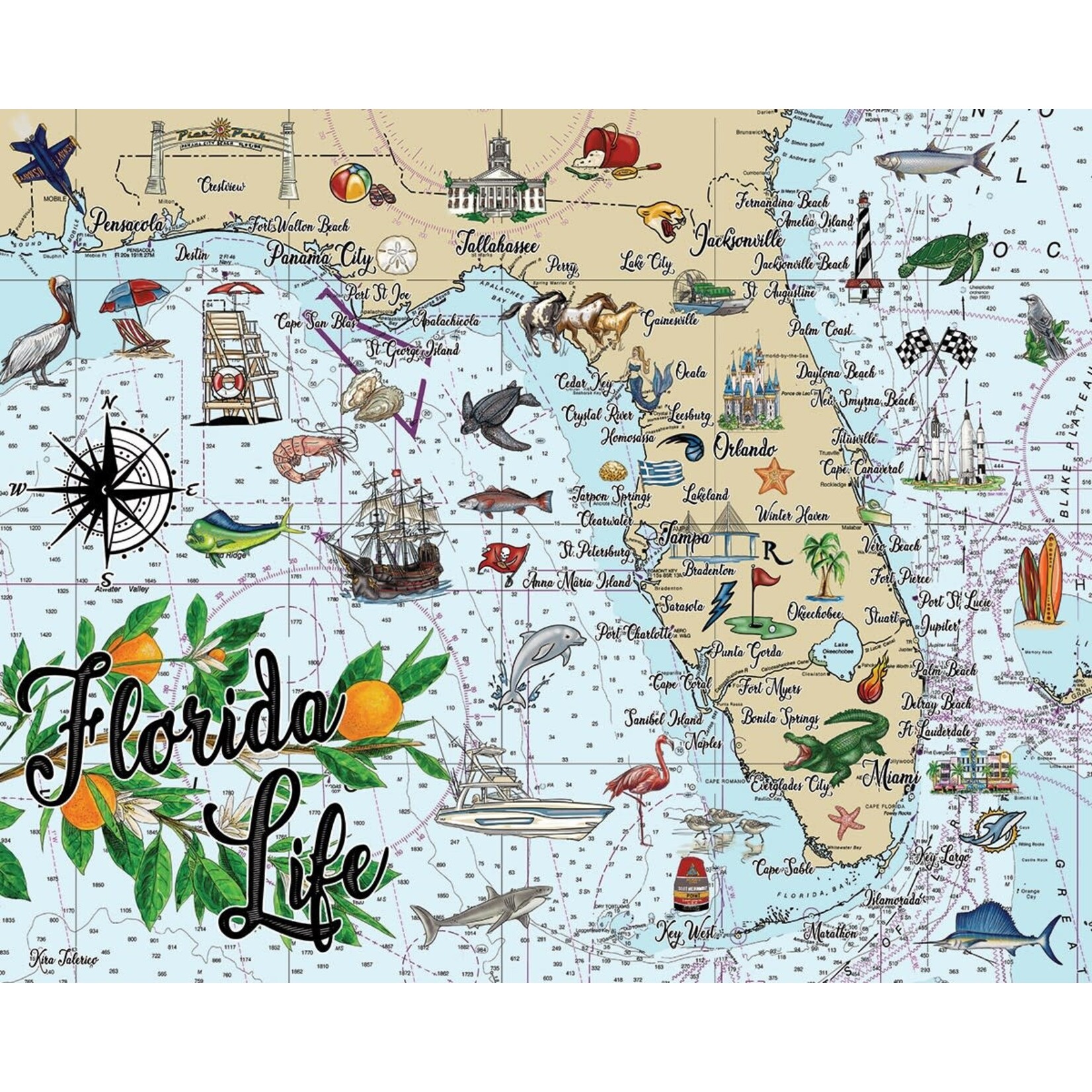 Heritage Puzzle 30612 Florida Life 1000 Piece Puzzle