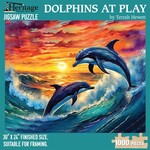 Heritage Puzzle 40806 Dolphins at Play 1000 Piece Puzzle