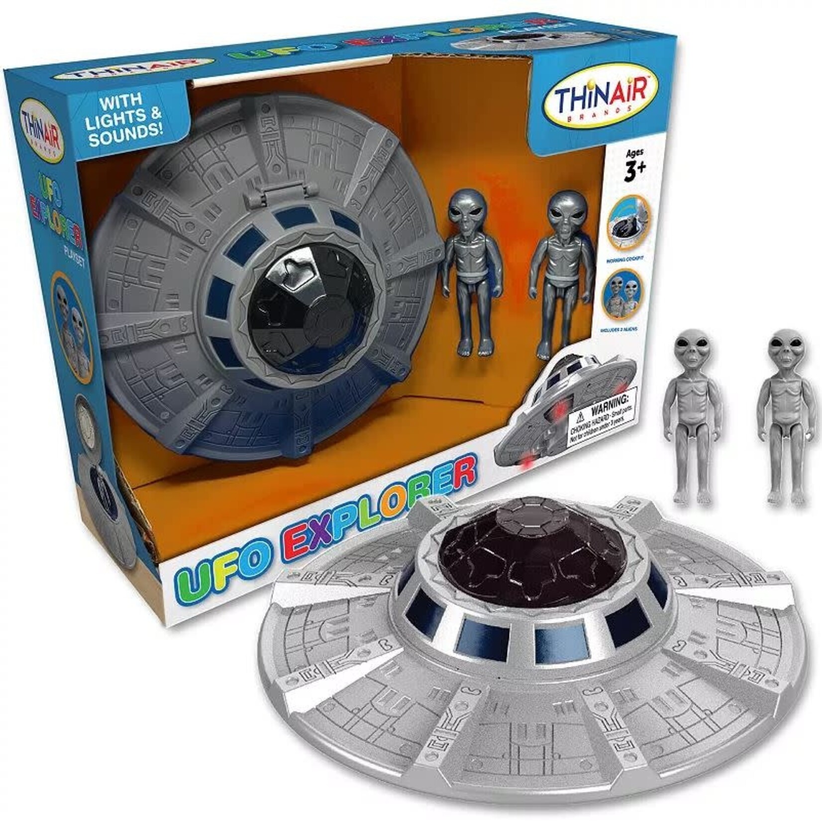 Thin Air Playful Minds UFO Explorer Play Set w/ Light and Sound