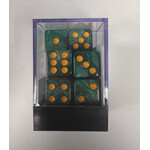 Whimsy Dice 10 Square Acrylic 16mm D6 - Green Pearl