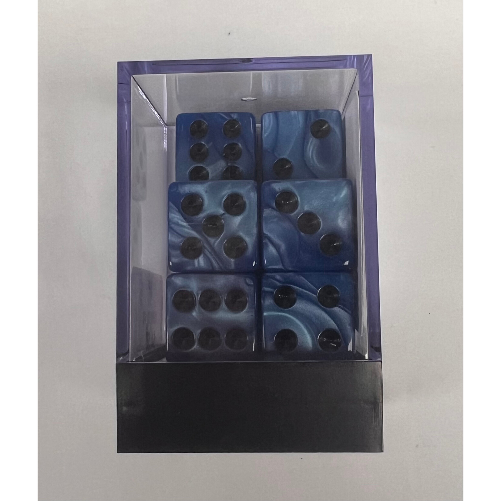 Whimsy Dice 10 Square Acrylic 16mm D6 - Blue Pearl