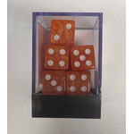 Whimsy Dice 10 Square Acrylic 16mm D6 - Orange Pearl