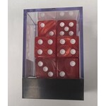 Whimsy Dice 10 Square Acrylic 16mm D6 - Red Pearl