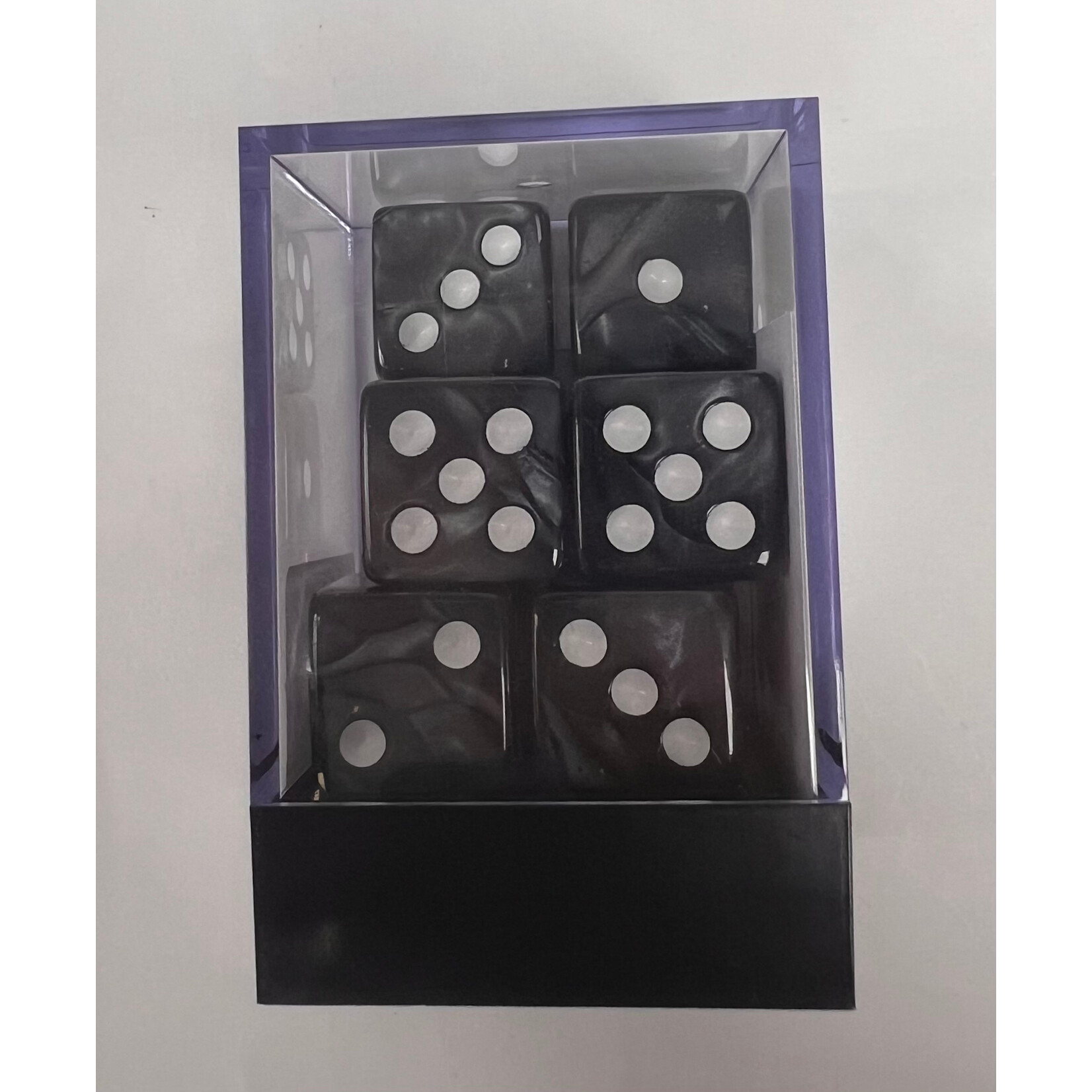 Whimsy Dice 10 Square Acrylic 16mm D6 - Black Pearl