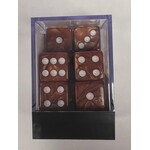 Whimsy Dice 10 Square Acrylic 16mm D6 - Brown Pearl