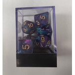 Whimsy Dice 7 Polyhedral Acrylic RPG - Purple & Blue