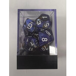 Whimsy Dice 7 Polyhedral Acrylic RPG - Blue & Yellow