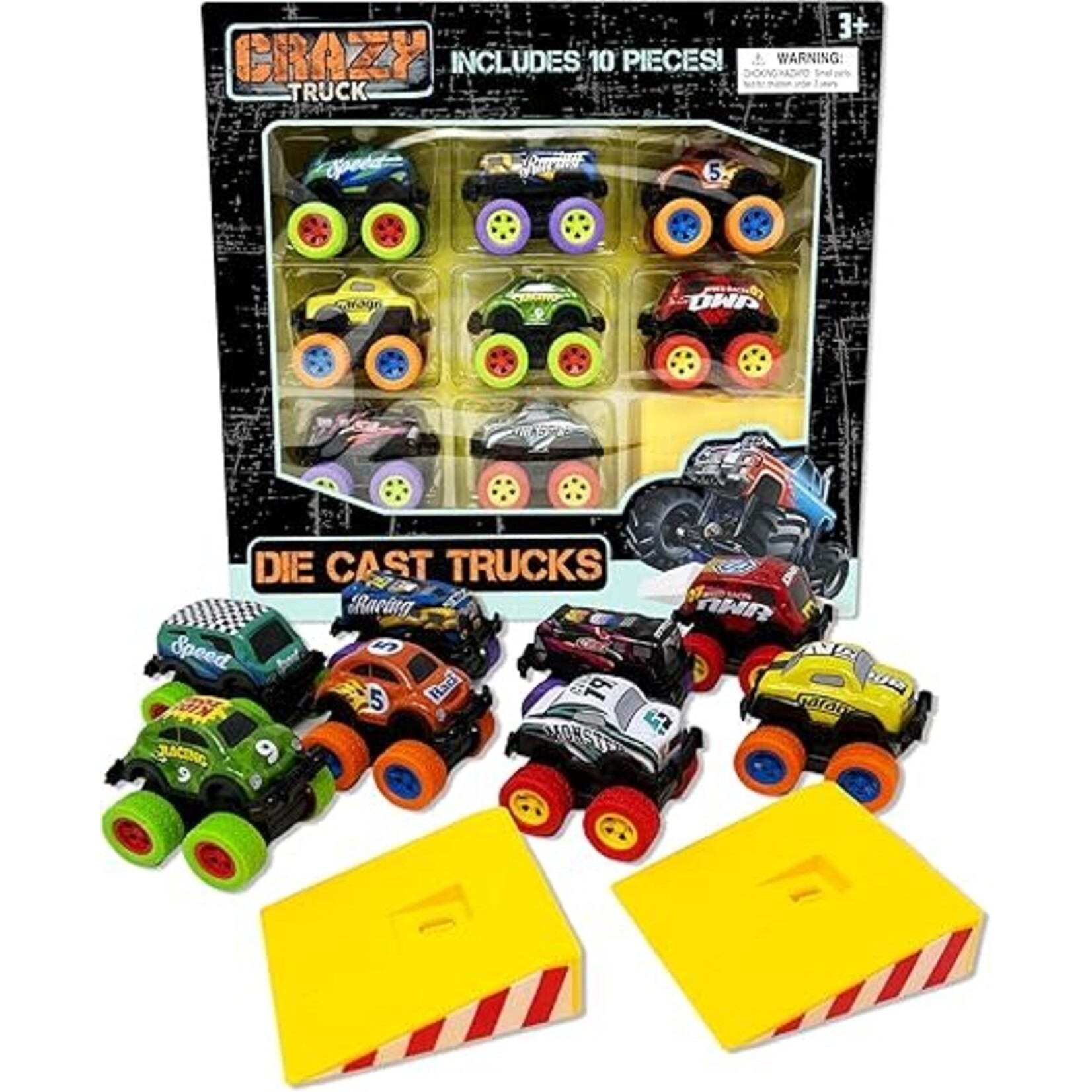 Thin Air Die Cast Pull-Back Trucks 8pk