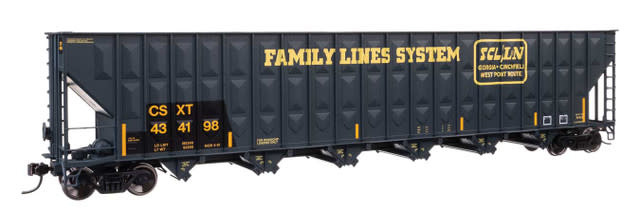 91056377 HO Wood Chip Hopper CSXT 434198 - Patched Family Lines