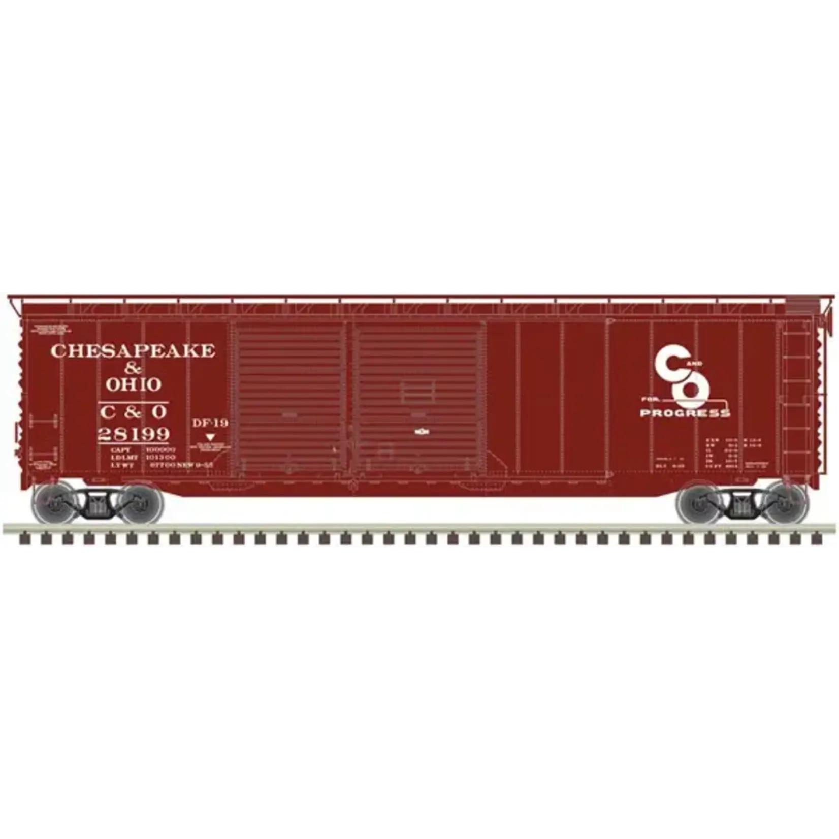 Atlas 20006574 HO 50' Postwar Box Car Chesapeake & Ohio #28138