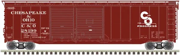 20006574 HO 50' Postwar Box Car Chesapeake & Ohio #28138