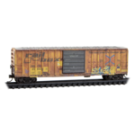 Micro Trains By Atlas 025144011 N 50' Single Door Rib Side Box Car w/o Roofwalk Weathered Railbox 20840