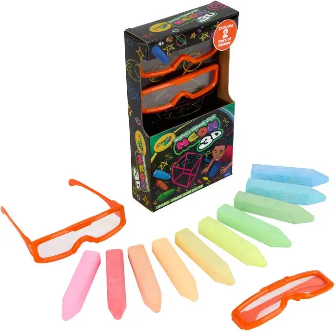 3D Neon Sidewalk Chalk ( 10ct )