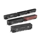 Broadway Limited 10142 HO ARA 70 Ton 4 Bay Hopper Mixed B&O, C&O, MI