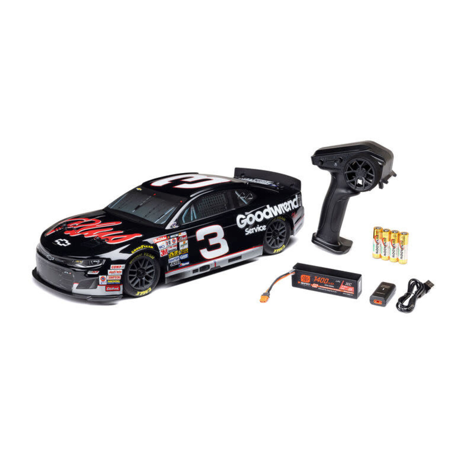 Losi 1122503 1/12 NASCAR RC Race Car RCR No. 3 GM Goodwrench