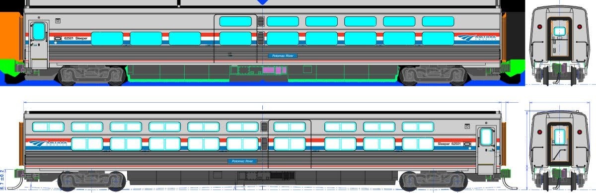 356222 HO Amtrak Viewliner II Sleeper
