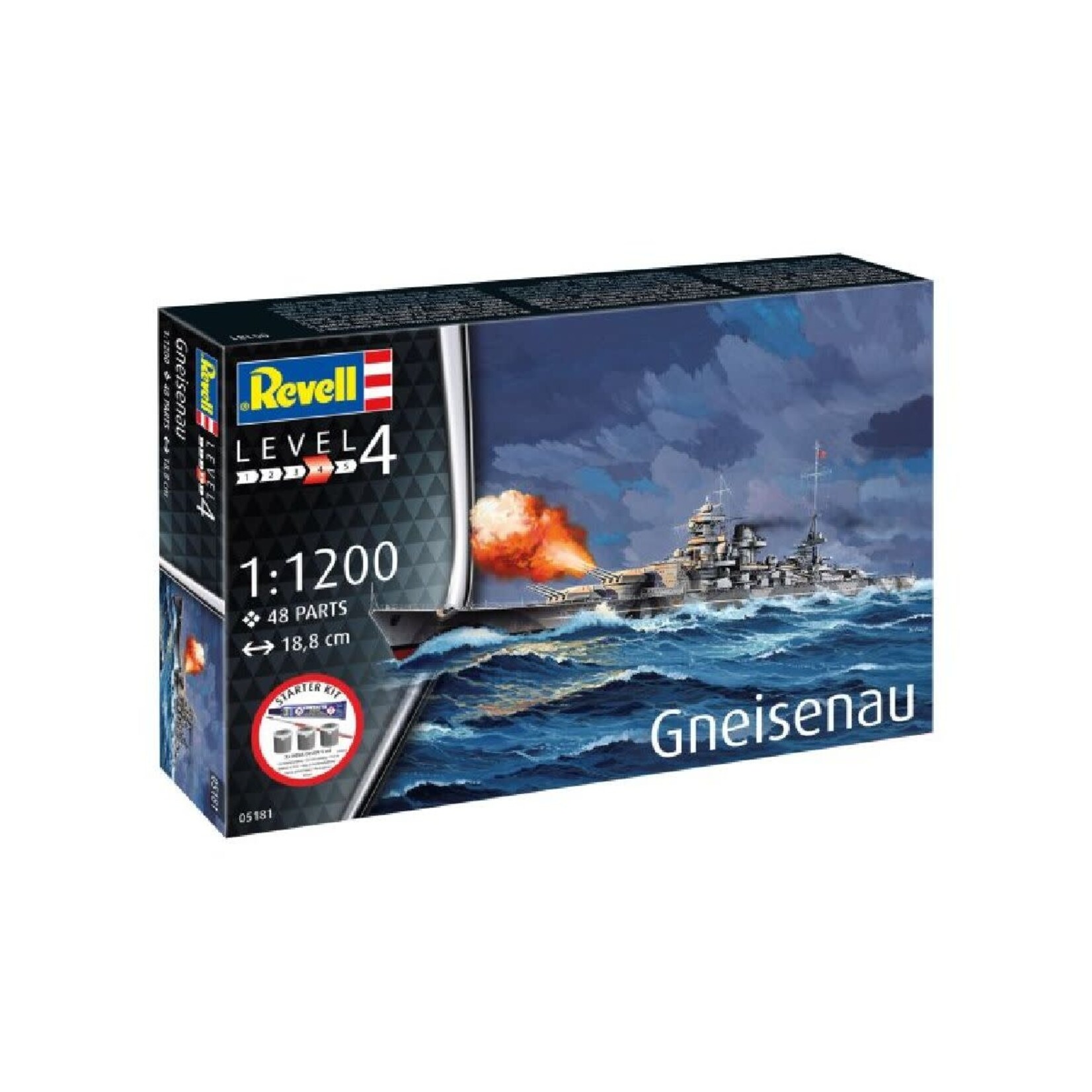 Revell 75181 Starter Kit Battleship Gneisenau