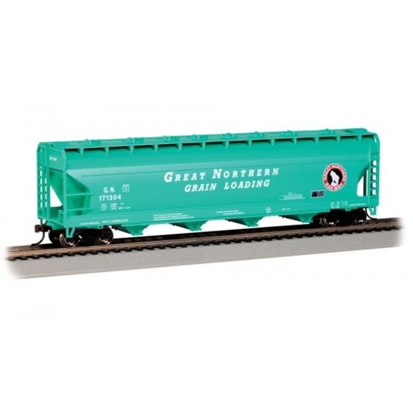 Bachmann 17509 HO 56' Center-Flow Hopper Great Northern #171304 Glacier Green