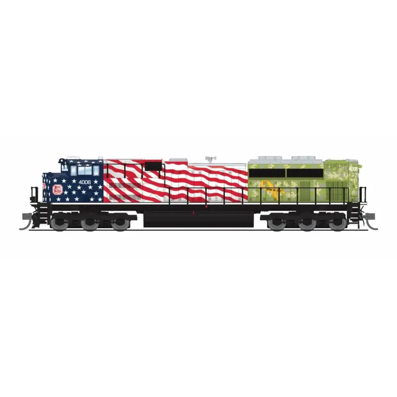 Broadway Limited 9972 N EMD SD70ACe KCS #4006 Veteran's Day Salute Sound/DC/DCC