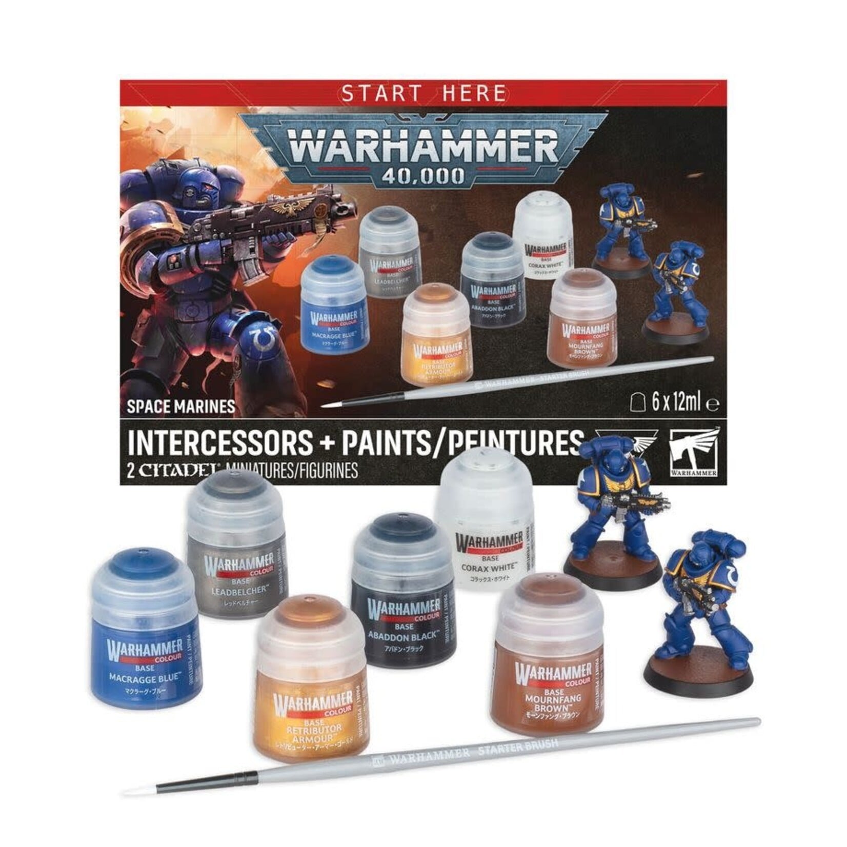 Warhammer 6011 Space Marines: Infernus Marines & Paints Set