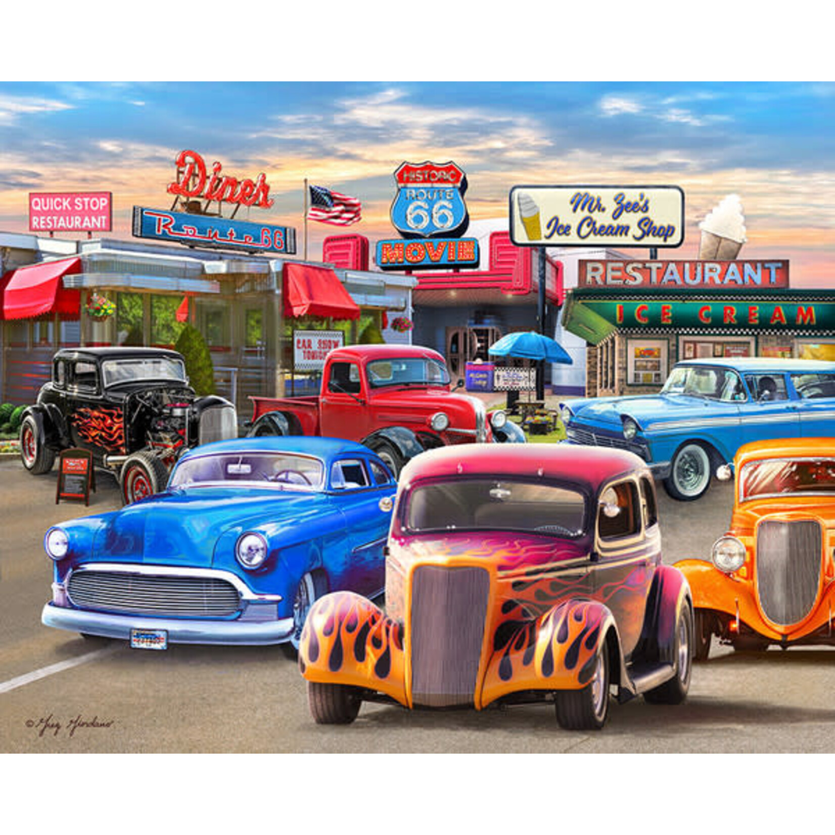 Springbok 3811210 Classic Car Show 1000 Piece Puzzle
