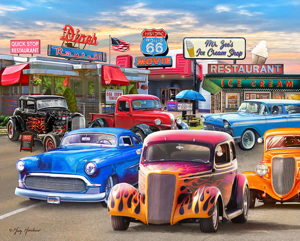3811210 Classic Car Show 1000 Piece Puzzle